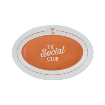 Assemble Social Ceramic Oval Platter Social Club 36cm