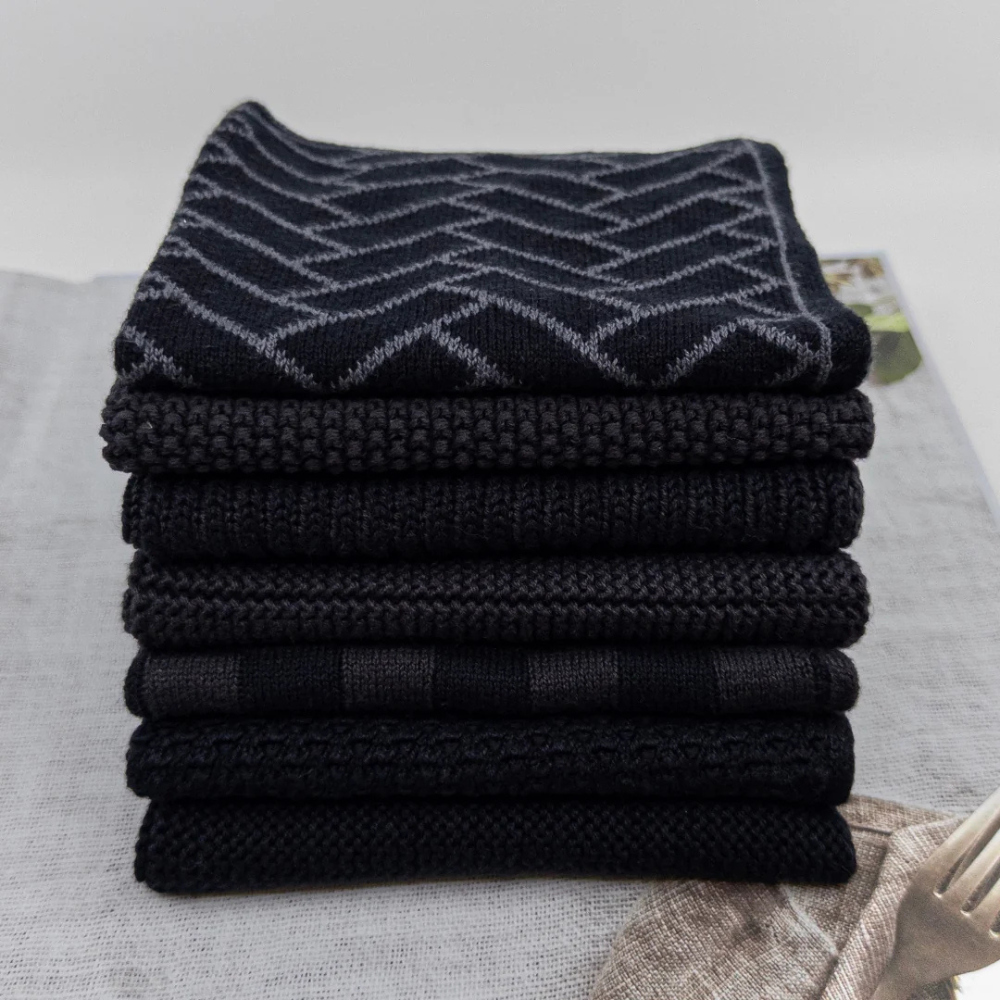 Ecovask Daily Use Dish Cloths 7 Pack Onyx
