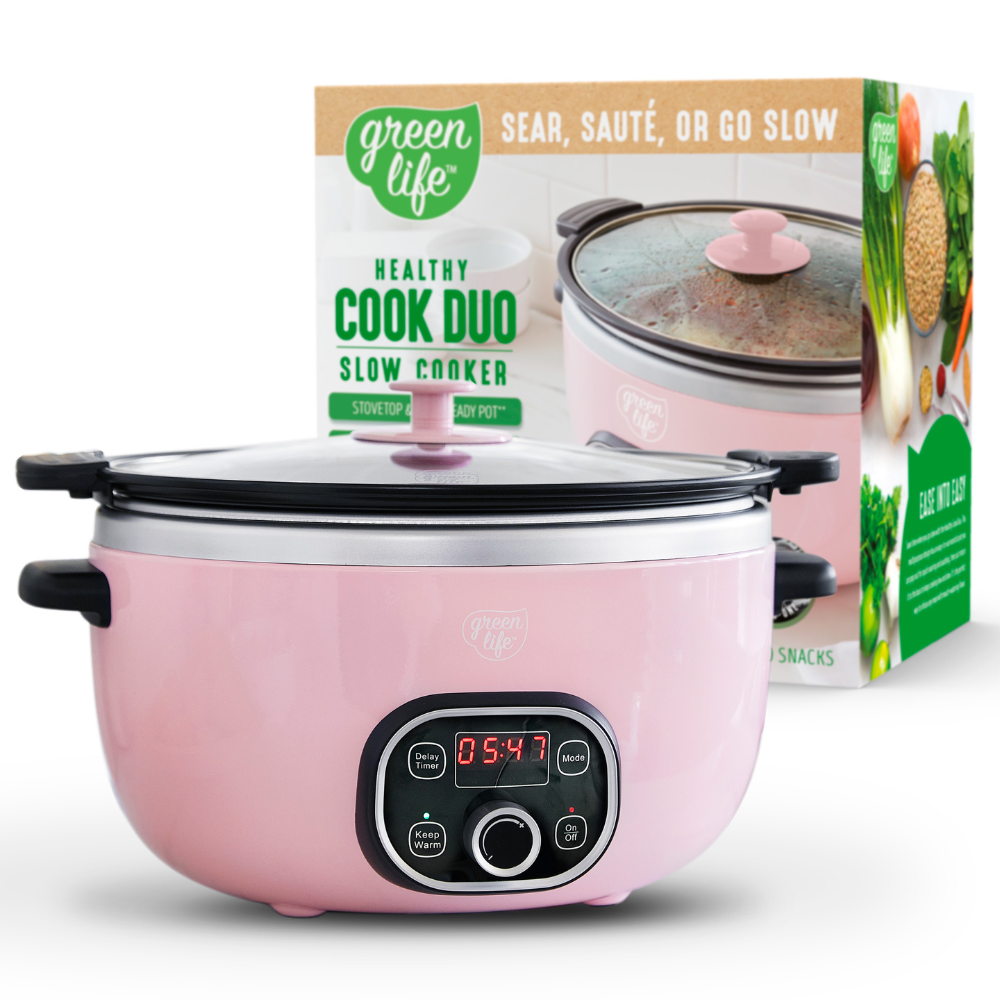 Greenlife Slow Cooker Duo Pink (10)