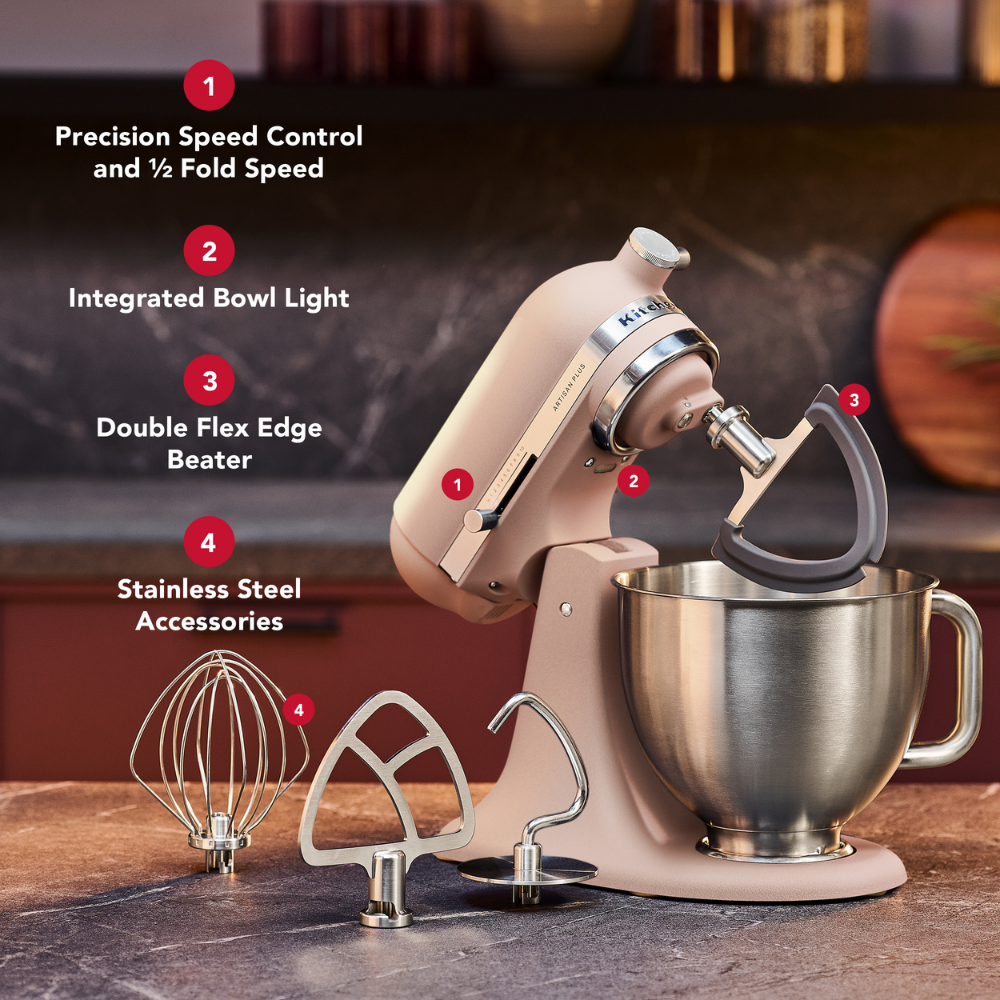 KitchenAid Artisan Plus KSM50 Stand Mixer Feather Pink (4)