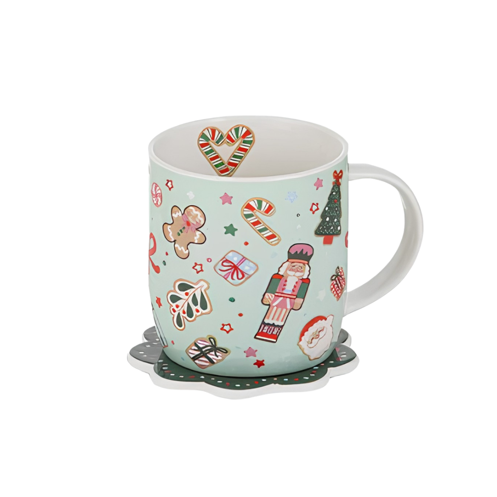 Ladelle Festive Fun Mug & Coaster Set (Assorted Designs) (5)