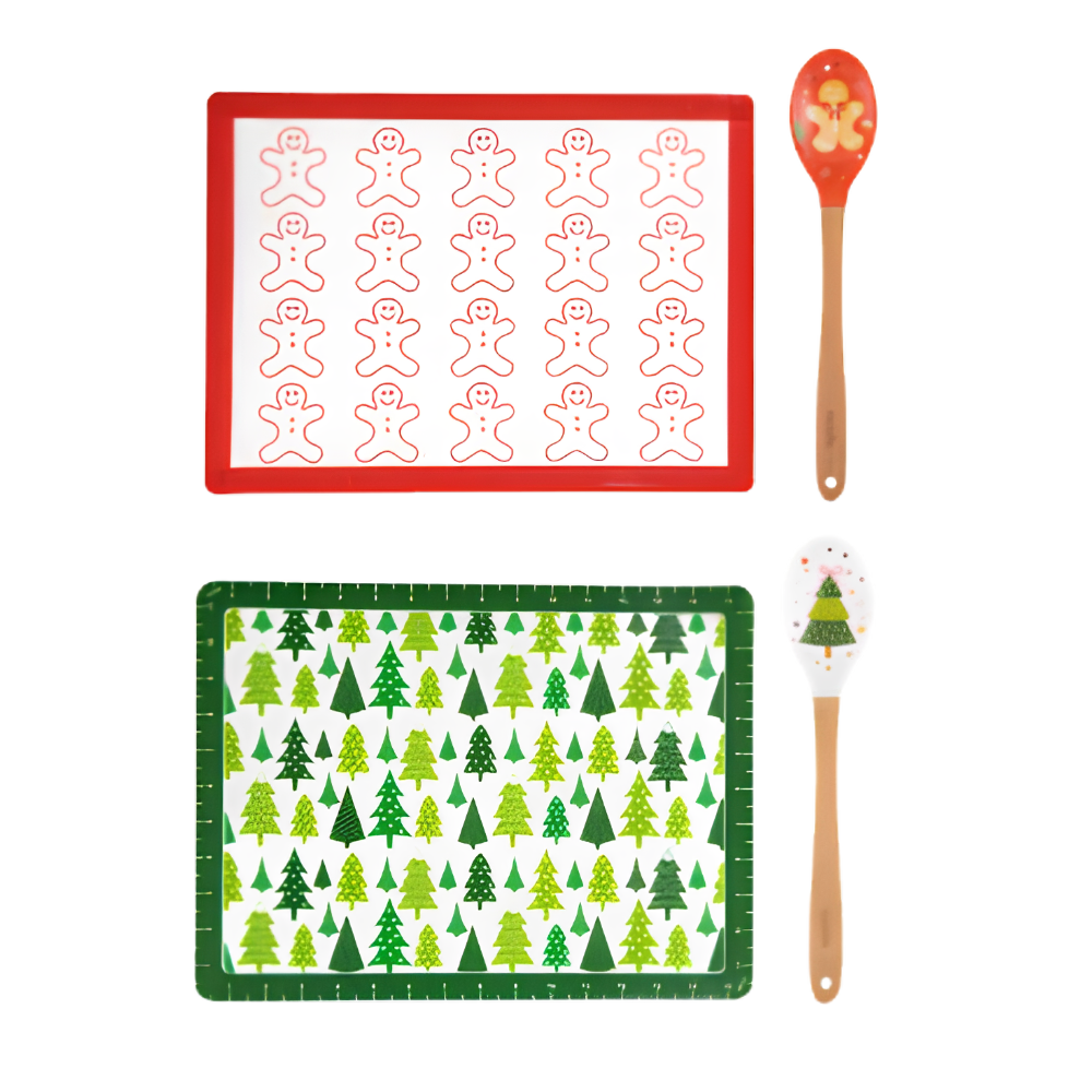 Ladelle Festive Fun Silicone Mat & Spoon Set (1)