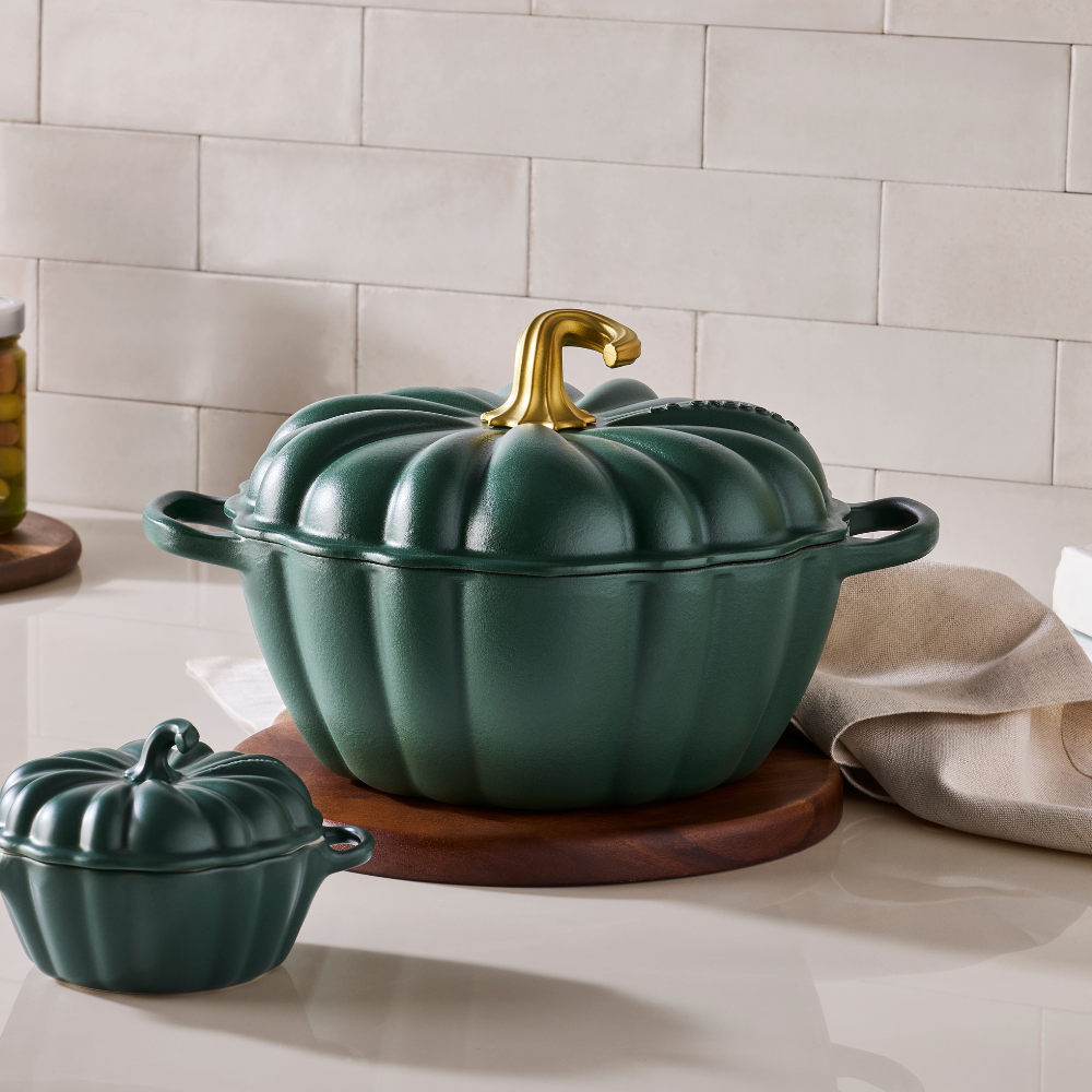 Le Creuset Cast Iron Casserole Pumpkin Forêt 24cm (7)