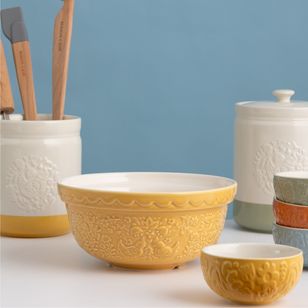 Mason Cash Mixing Bowl Home to Roost 21cm Yellow (3)