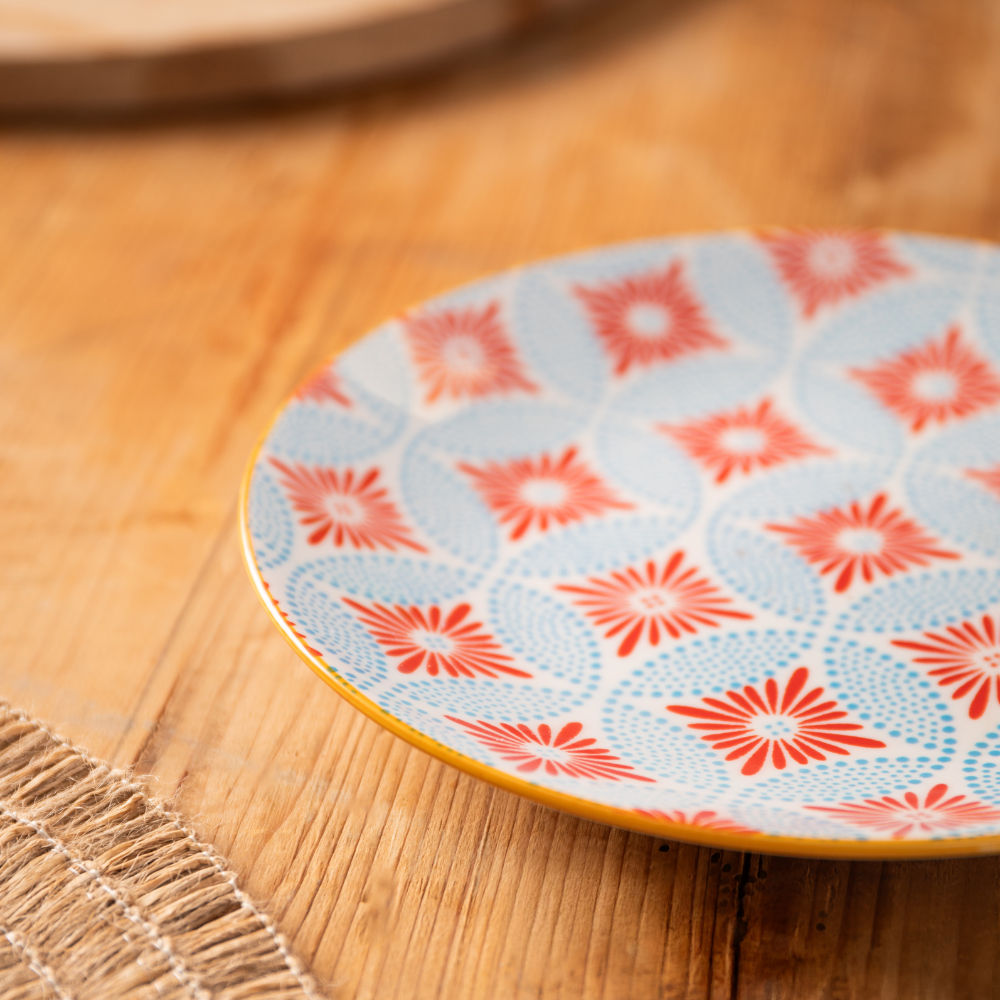Mikasa Side Plate Blue Mosaic 18cm (6)