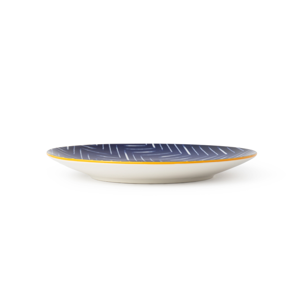 Mikasa Side Plate Indigo Chevron 18cm (2)