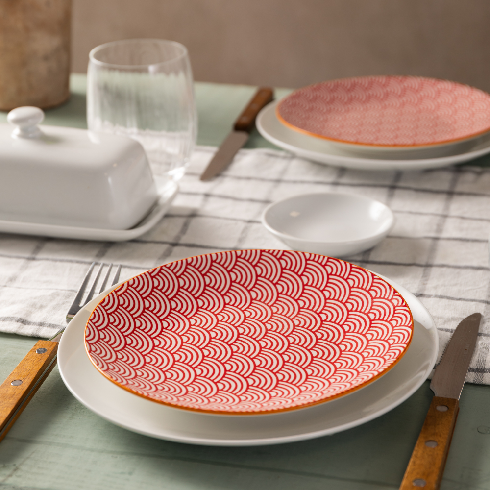 Mikasa Side Plate Red Arc 18cm (12)