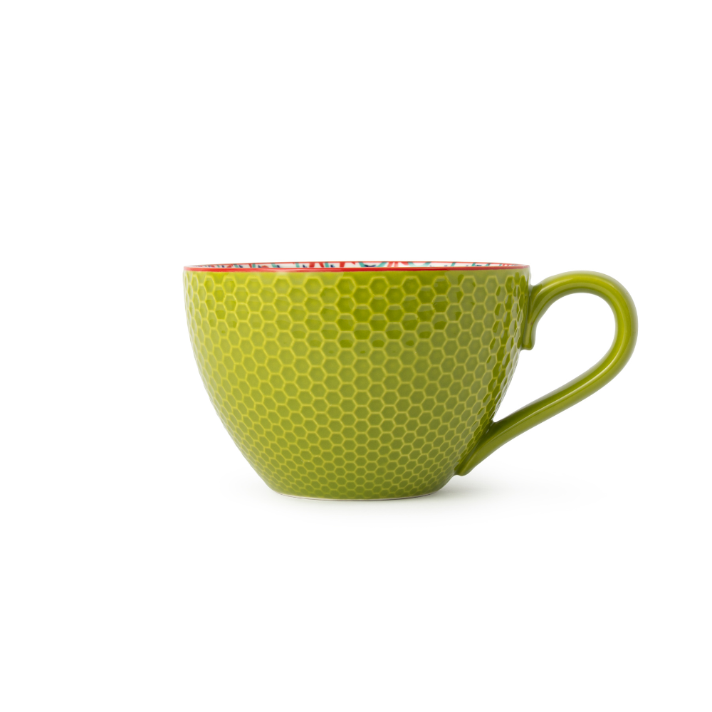 Mikasa Stoneware Mug 330ml Blue & Green Geometric (2)