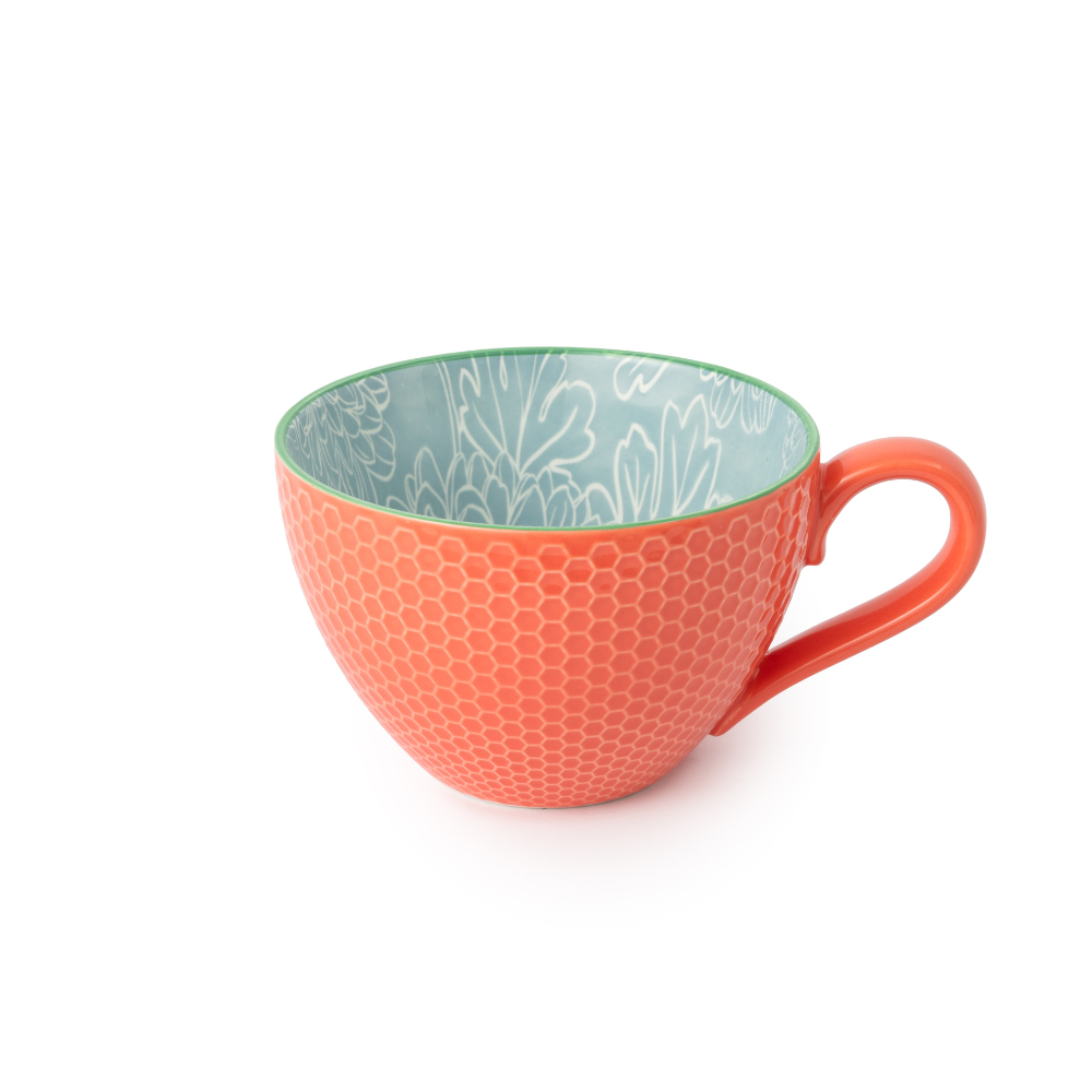 Mikasa Stoneware Mug 330ml Grey Floral (1)