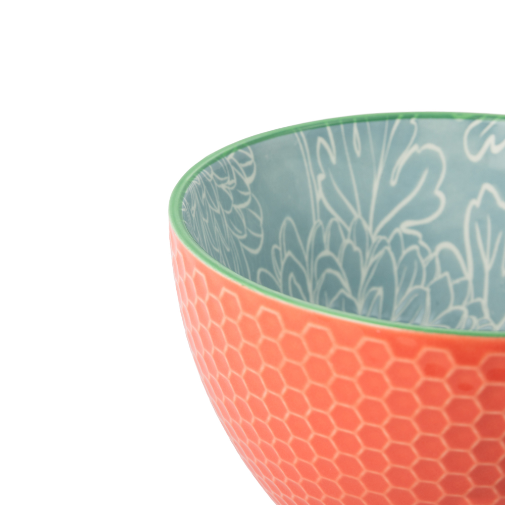 Mikasa Stoneware Mug 330ml Grey Floral (4)