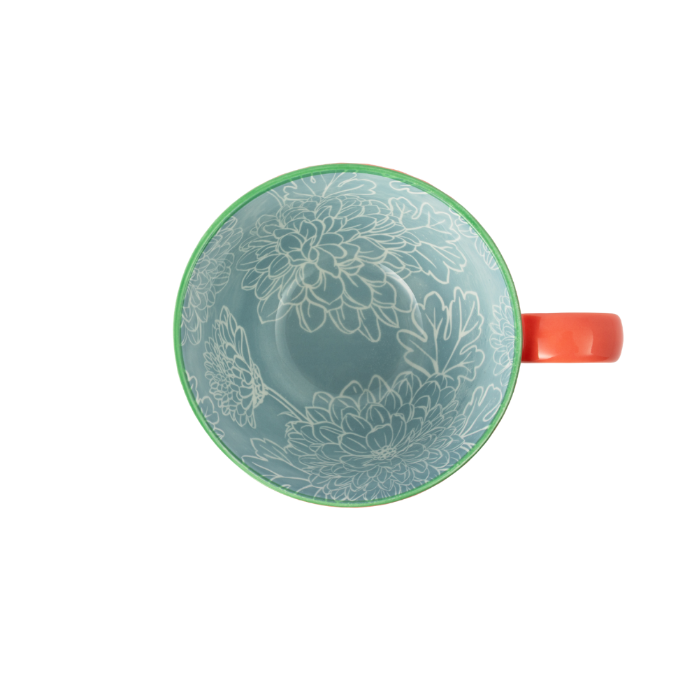 Mikasa Stoneware Mug 330ml Grey Floral (5)