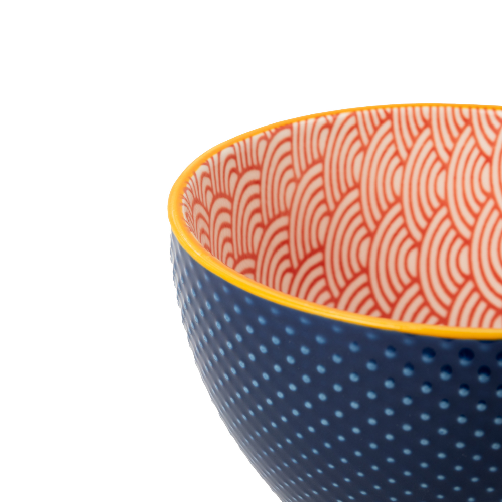 Mikasa Stoneware Mug 330ml Red & Blue Arc (4)
