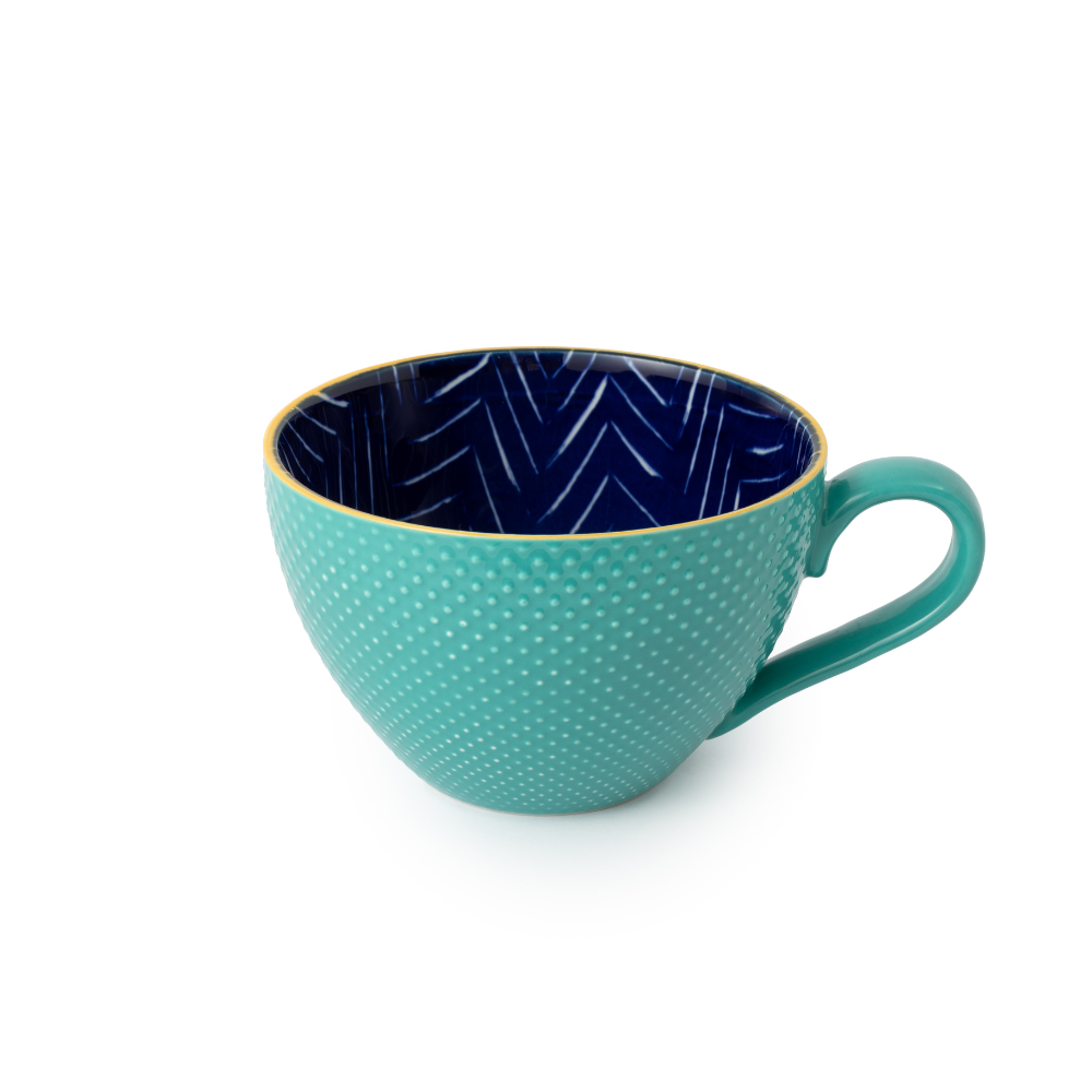Mikasa Stoneware Mug Indigo Chevron 330ml (1)