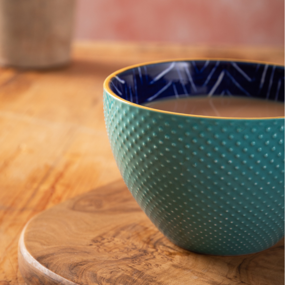 Mikasa Stoneware Mug Indigo Chevron 330ml (12)