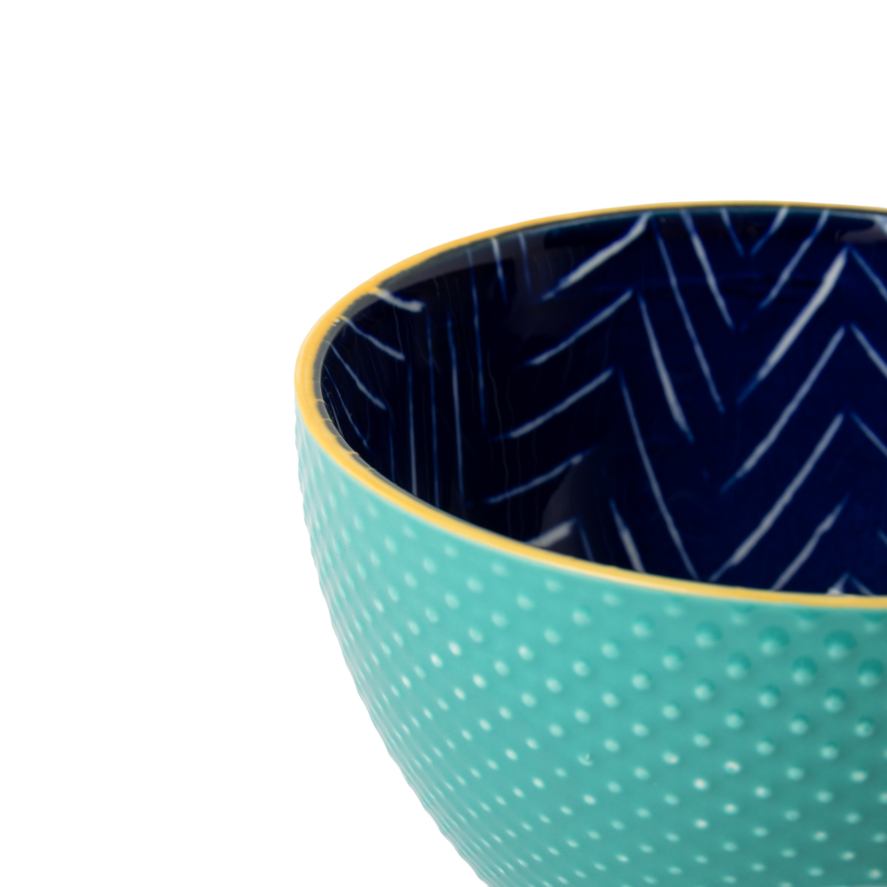 Mikasa Stoneware Mug Indigo Chevron 330ml (4)