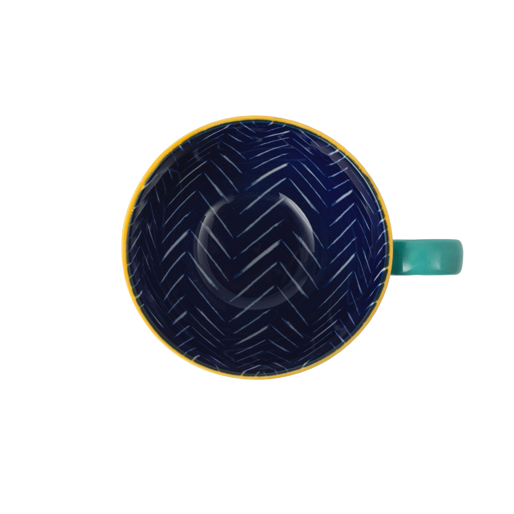 Mikasa Stoneware Mug Indigo Chevron 330ml (5)