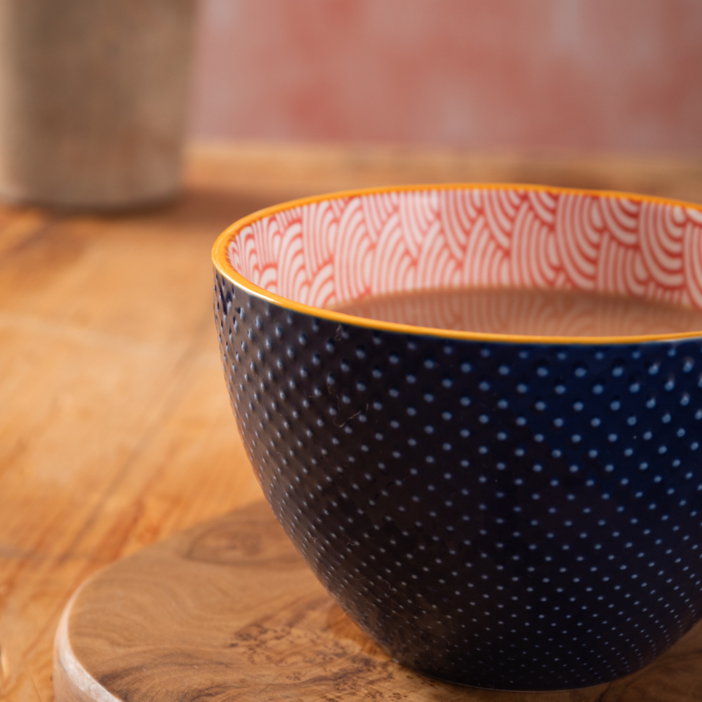 Mikasa Stoneware Mug Red & Blue Arc (6)