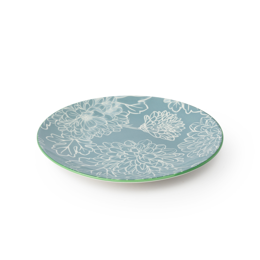 Mikasa Stoneware Side Plate Grey Floral 18cm (1)
