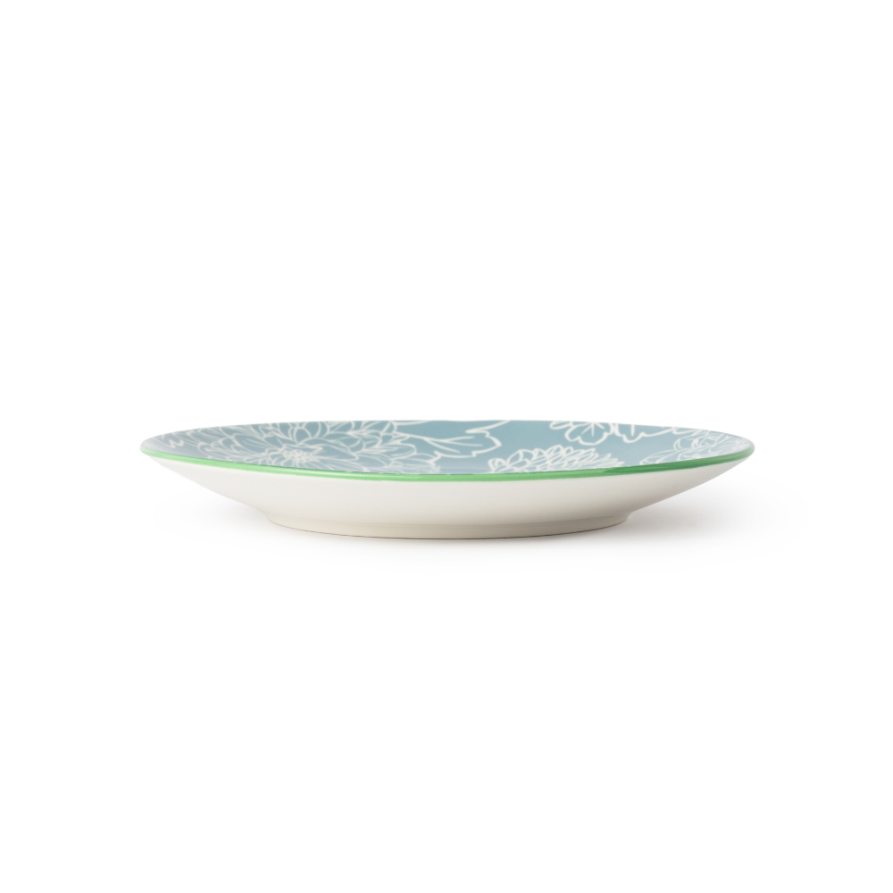 Mikasa Stoneware Side Plate Grey Floral 18cm (2)