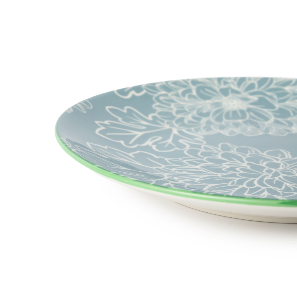 Mikasa Stoneware Side Plate Grey Floral 18cm (3)