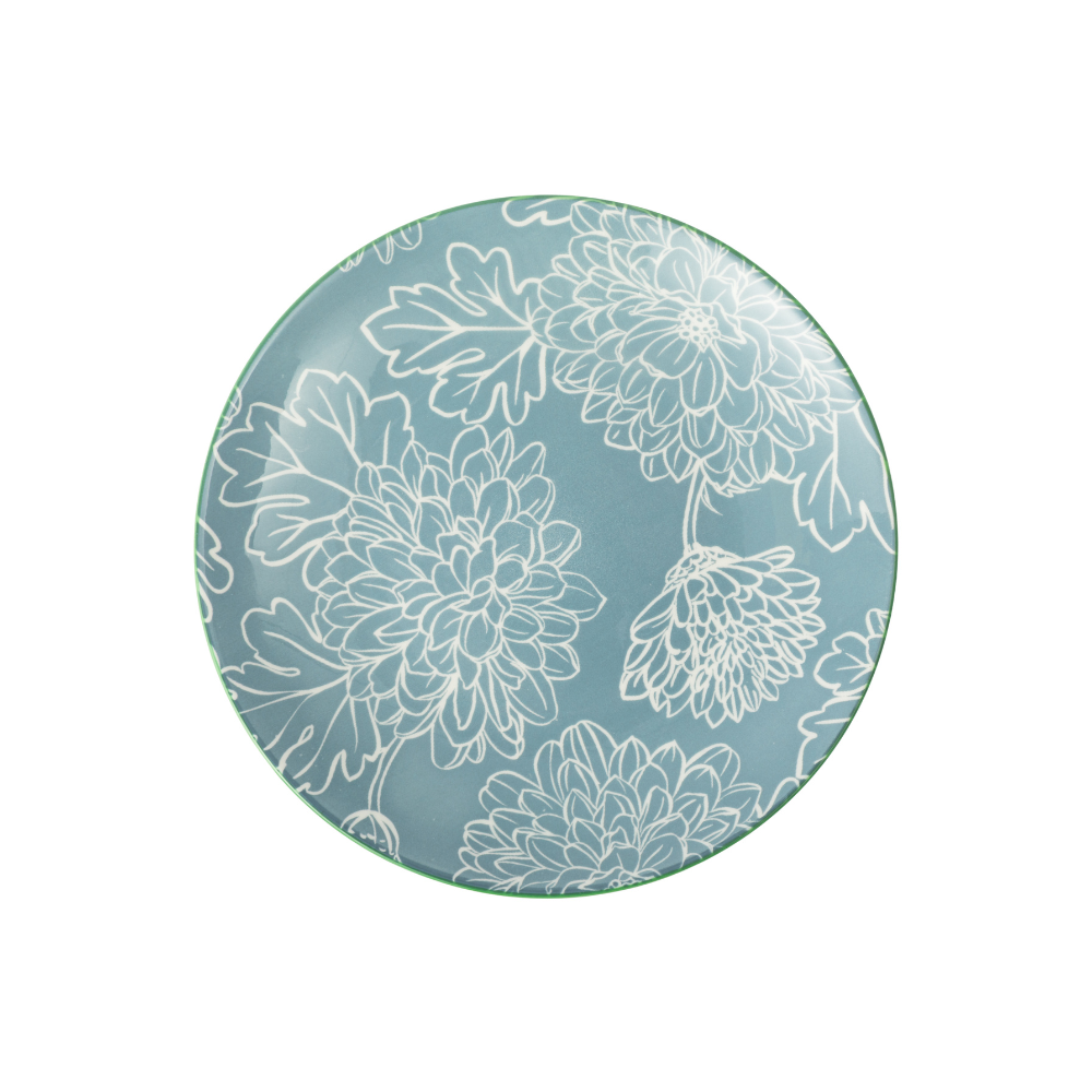 Mikasa Stoneware Side Plate Grey Floral 18cm (4)