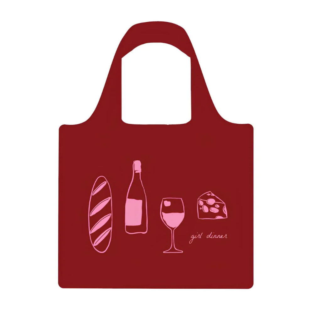 Ruby Olive Reusable Shopping Bag Girl Dinner Rose