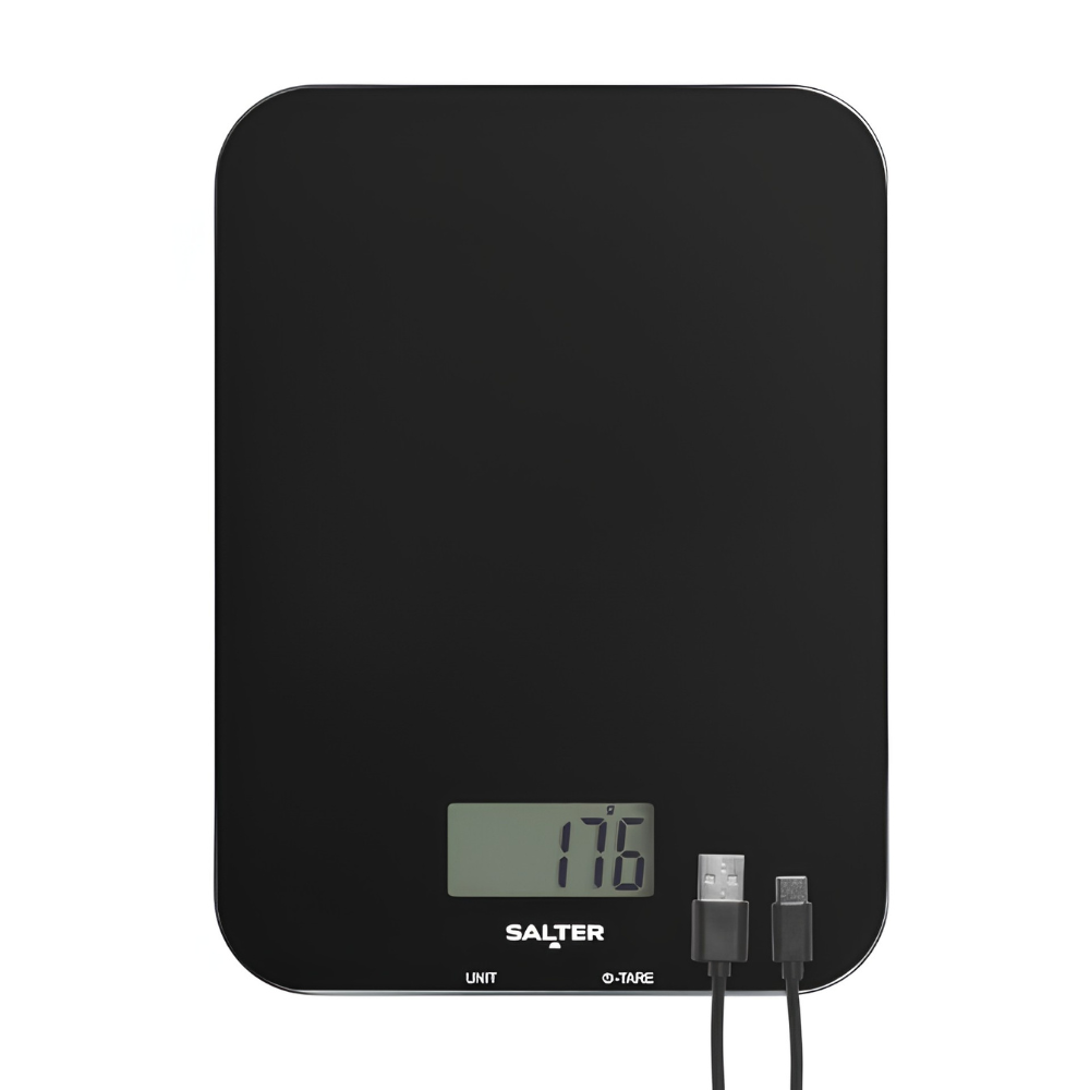 Salter Electronic Rechargeable Scale Black 5kg