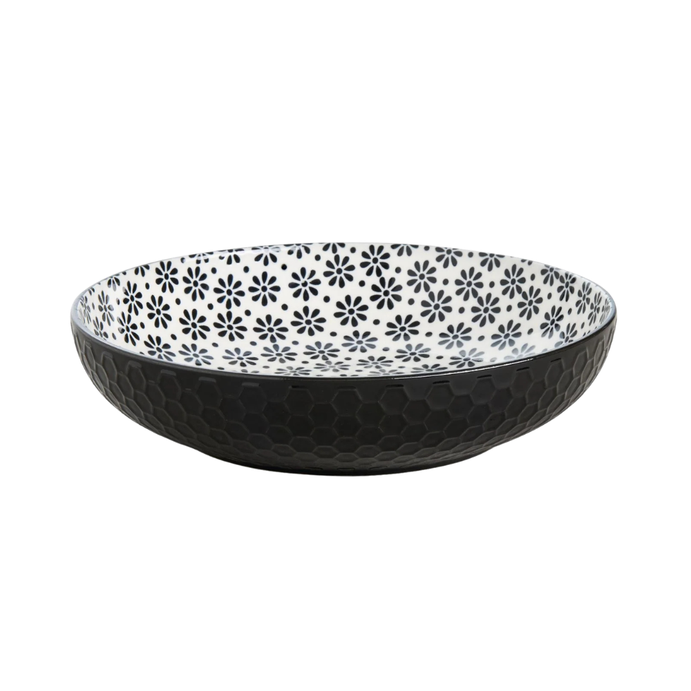 Wilkie Brothers Pasta Bowl Mono Flower (1)
