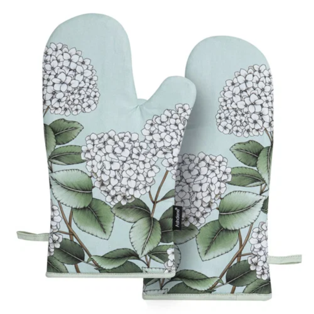 Ashdene Oven Mitt Secret Garden Mint Set of 2