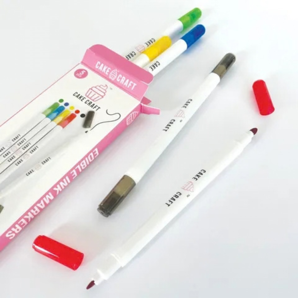 Cake Craft Edible Ink Markers Primary Set of 5 (4)