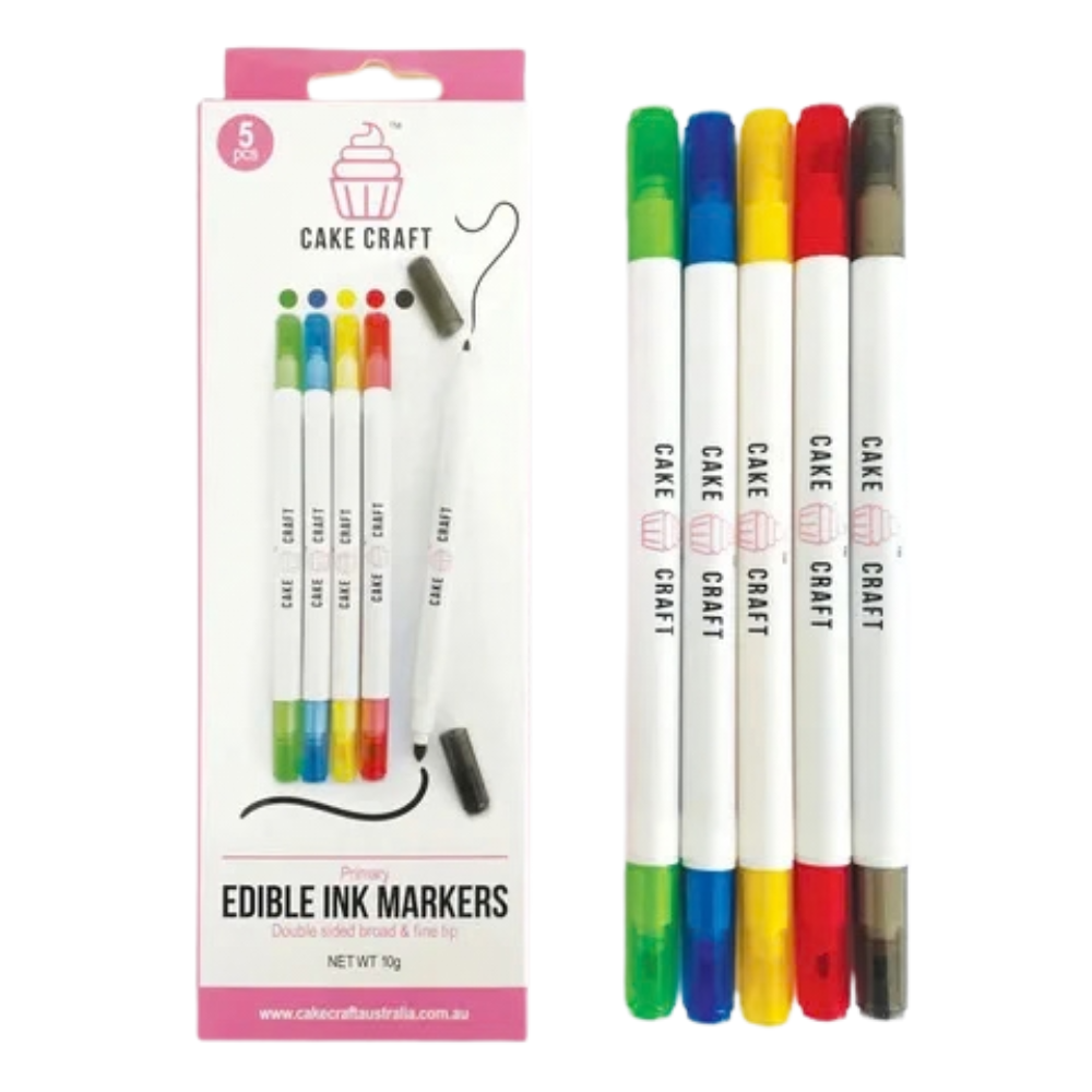 Cake Craft Edible Ink Markers Primary Set of 5 (5)