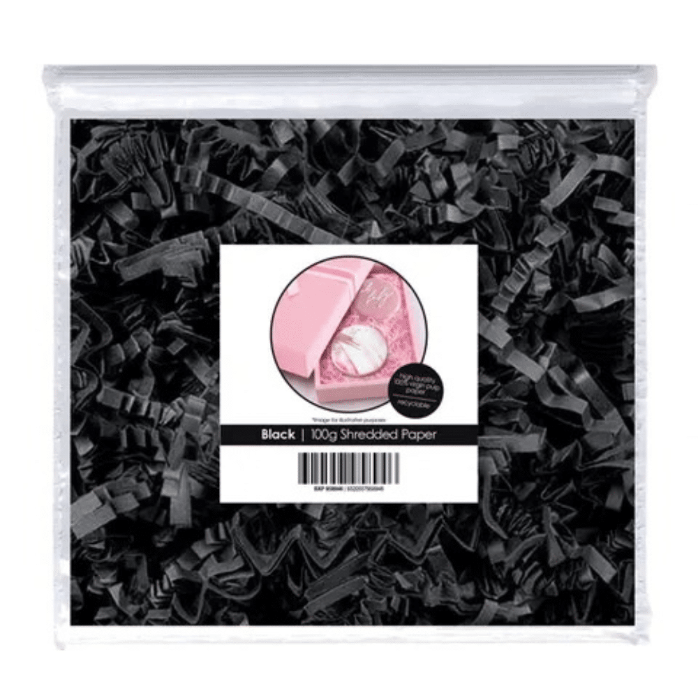 Cake Craft Shredded Paper 100g Black