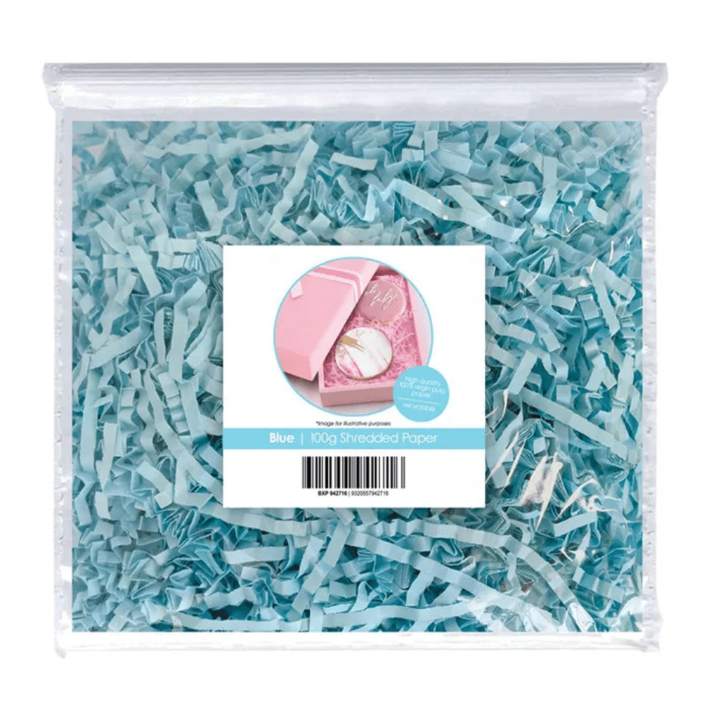 Cake Craft Shredded Paper 100g Blue