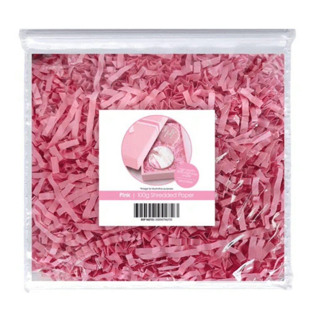 Cake Craft Shredded Paper 100g Pink (1)