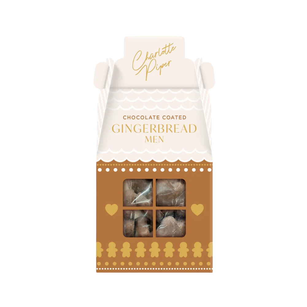 Charlotte Piper Chocolate Coated Gingerbread Men in House 100g (1)