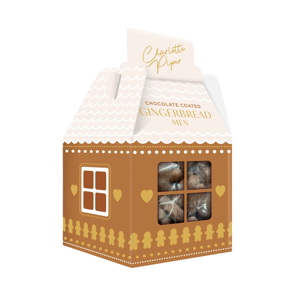 Charlotte Piper Chocolate Coated Gingerbread Men in House 100g