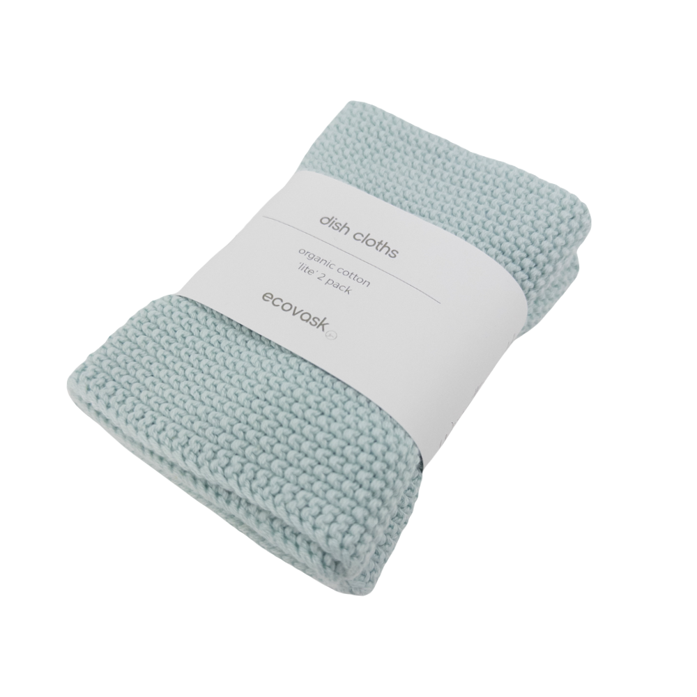 Ecovask Dishcloth Lite 2pk Duck Egg