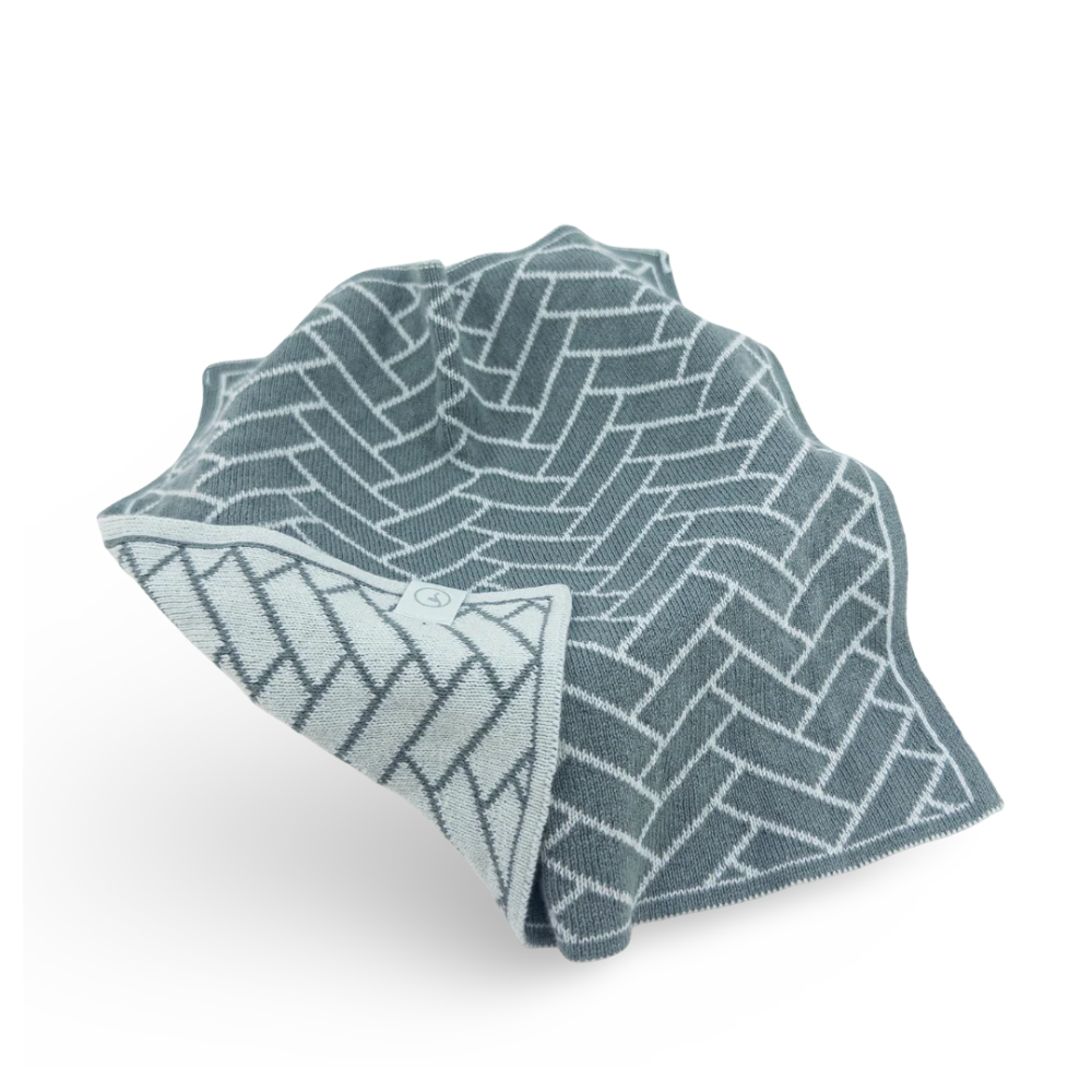 Ecovask Multi Cloths 2 Pack Sea Foam Herringbone (1)