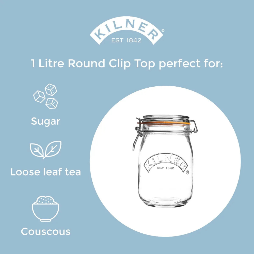 Kilner Clip Top Round Jar 1L (4)