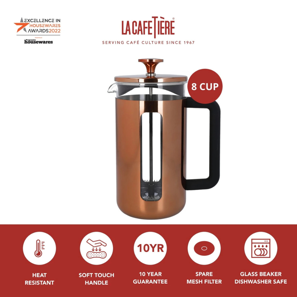 La Cafetière Pisa Coffee Plunger Copper 1L (3)