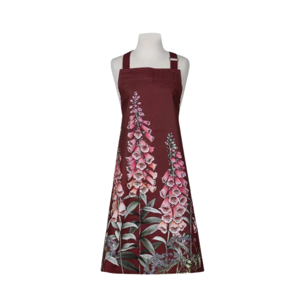 Ladelle Secret Garden Apron Maroon