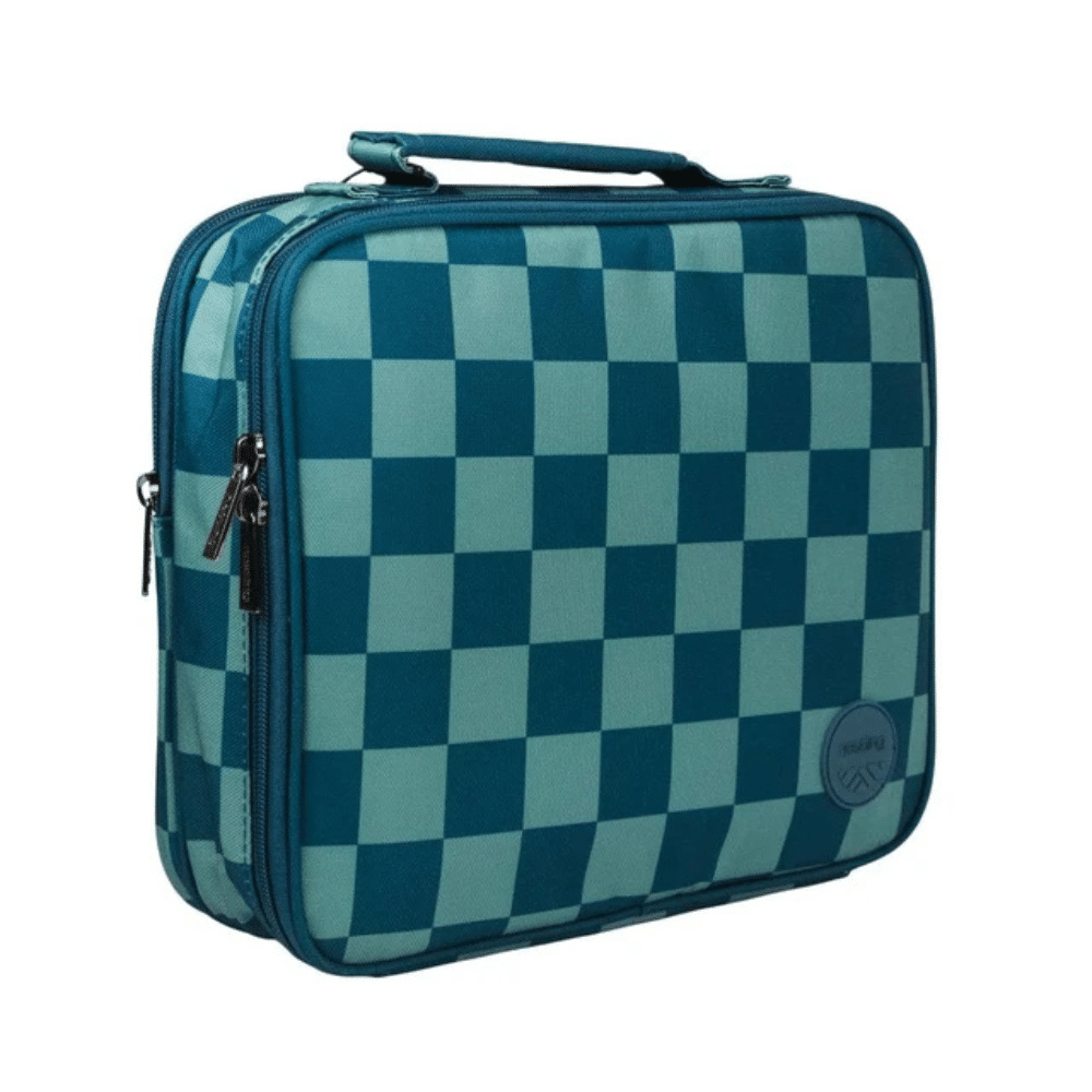 Nestling Insulated Lunch Bag BlueGreen Check (5)