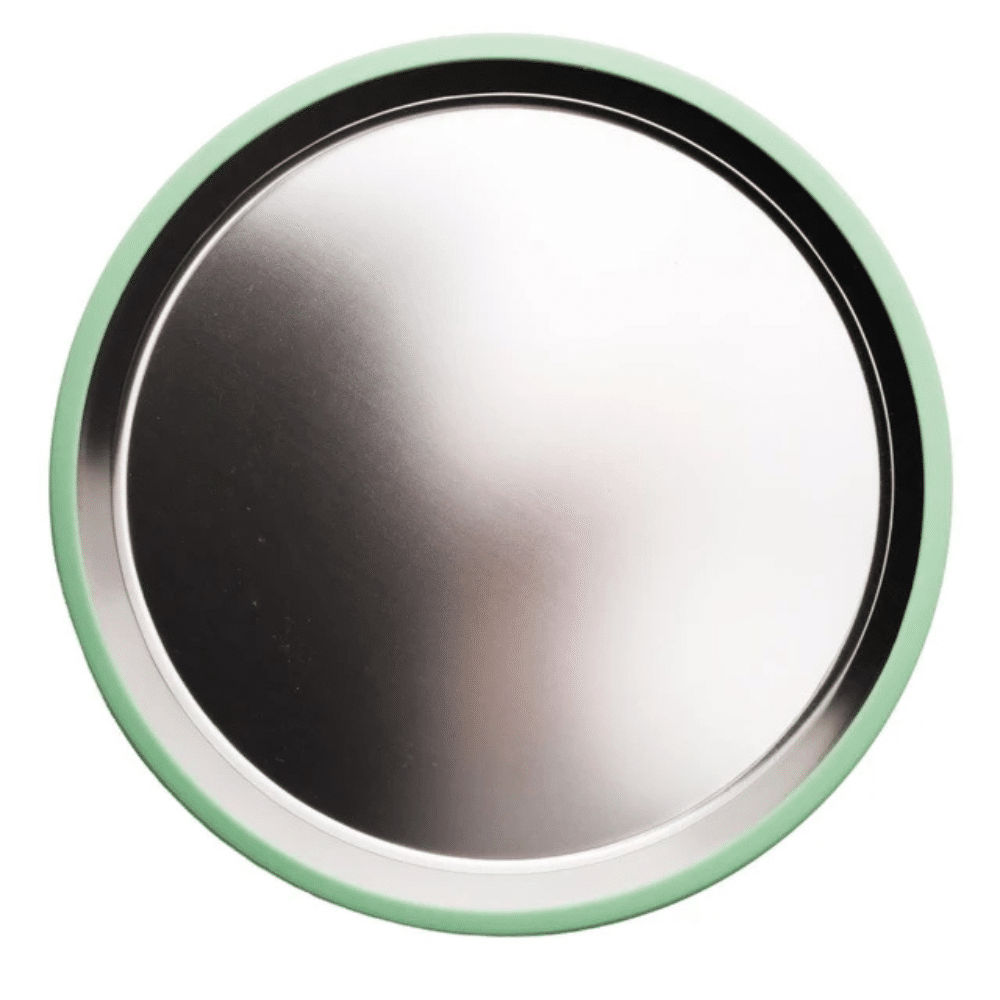 Nestling Stainless Flat Suction Plate 23cm Sage (1)