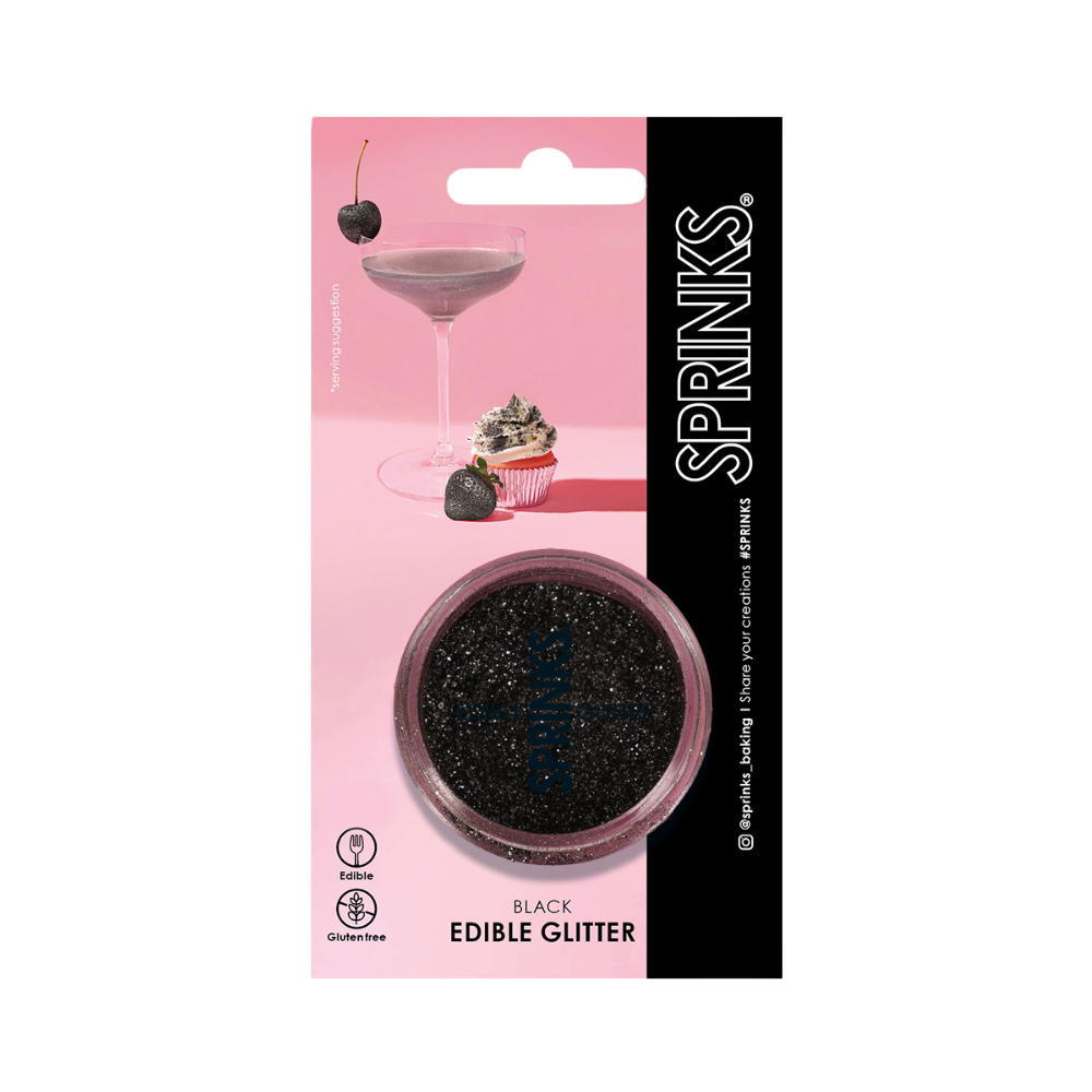 Sprinks Edible Glitter 2g Black (3)