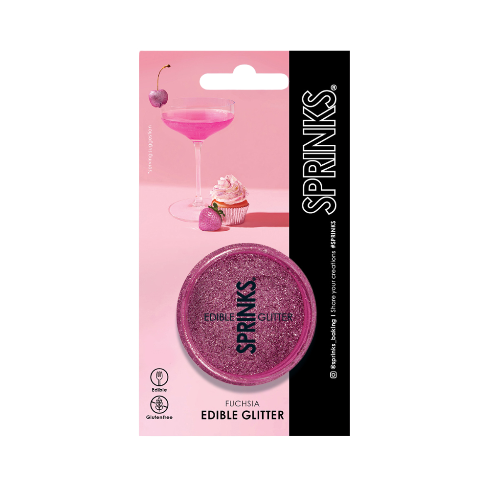 Sprinks Edible Glitter 2g Fuchsia (4)