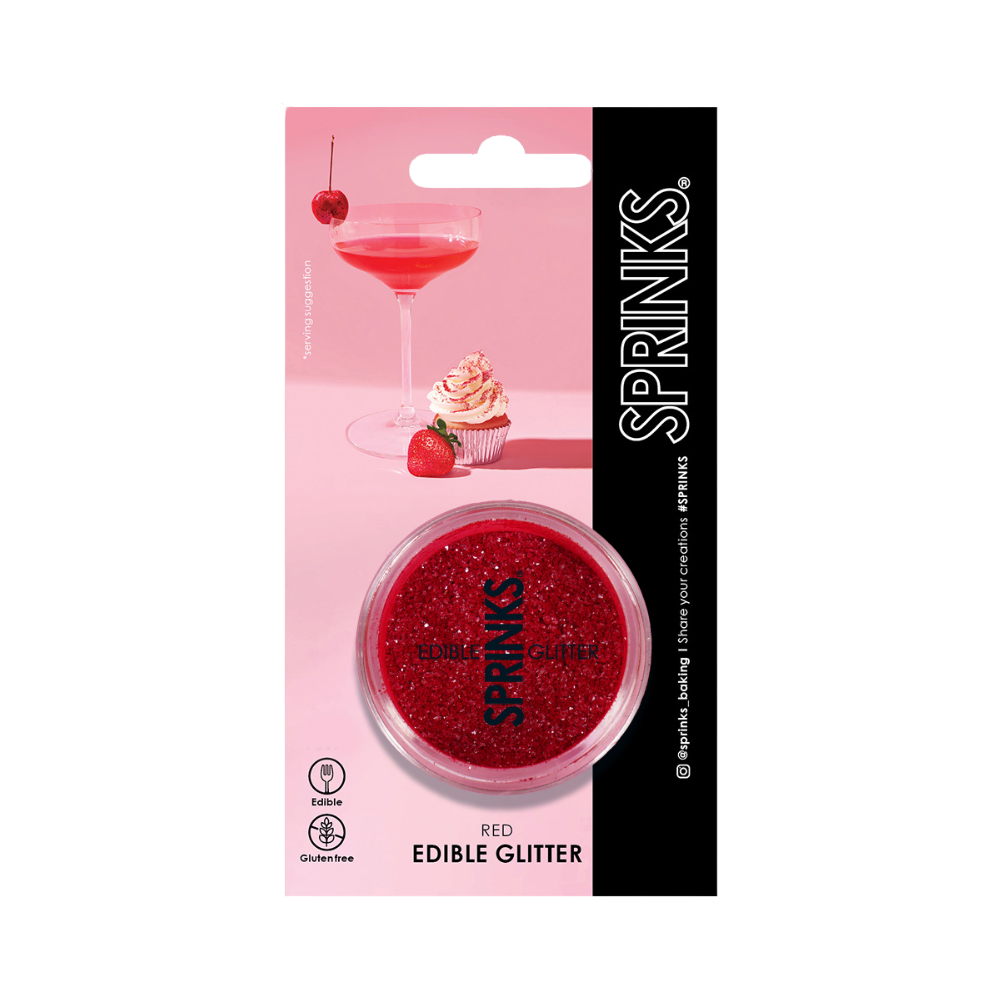 Sprinks Edible Glitter 2g Red (2)