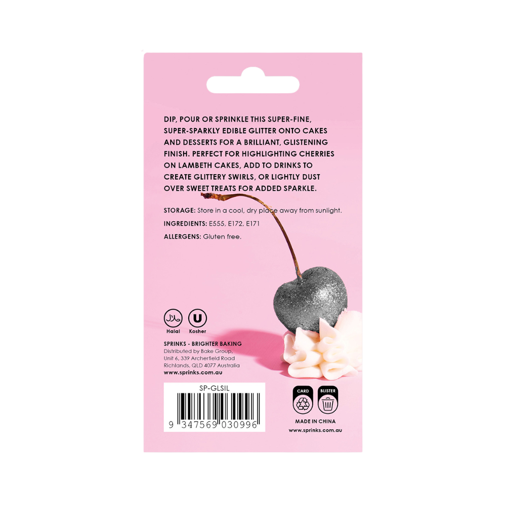 Sprinks Edible Glitter 2g Silver (2)