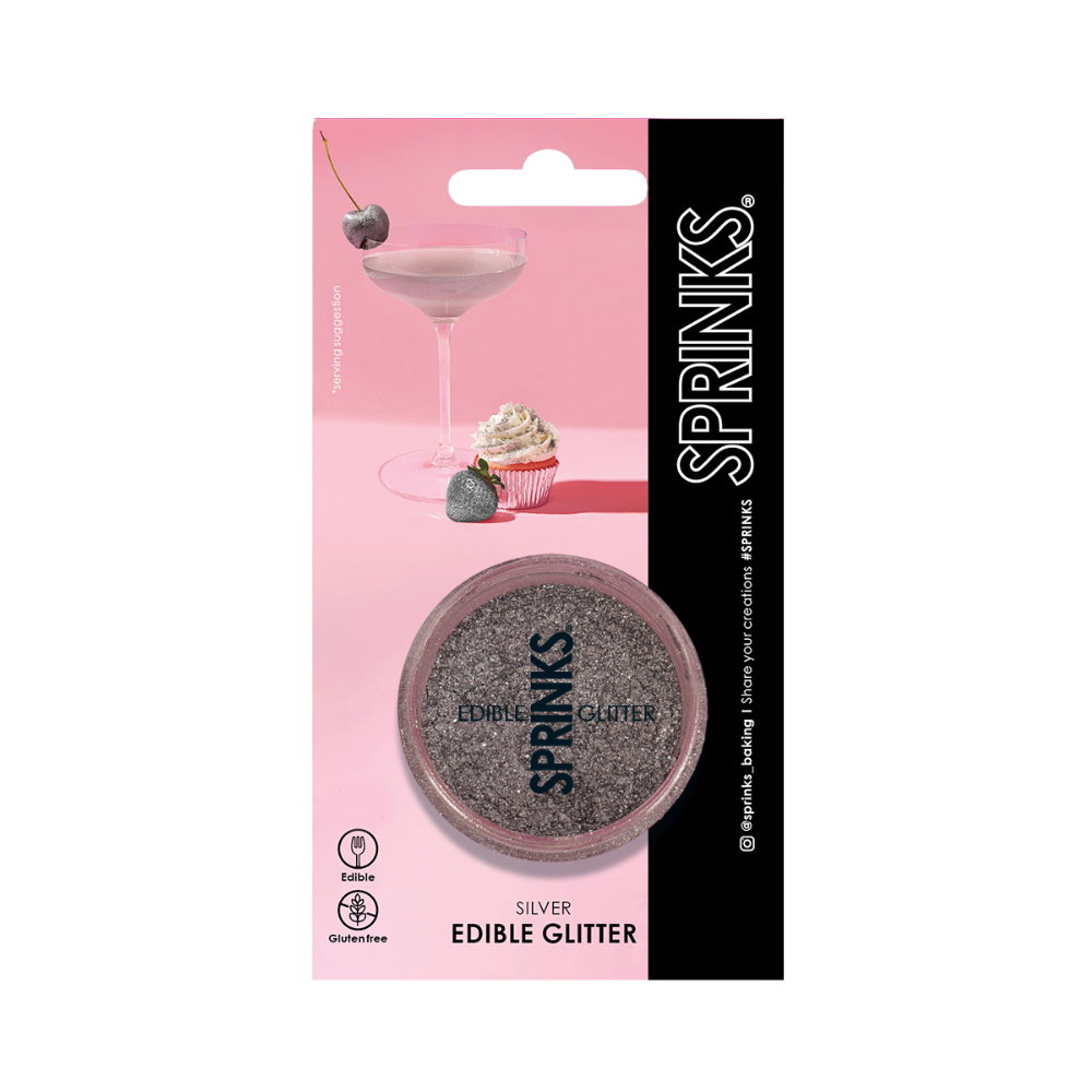 Sprinks Edible Glitter 2g Silver (4)