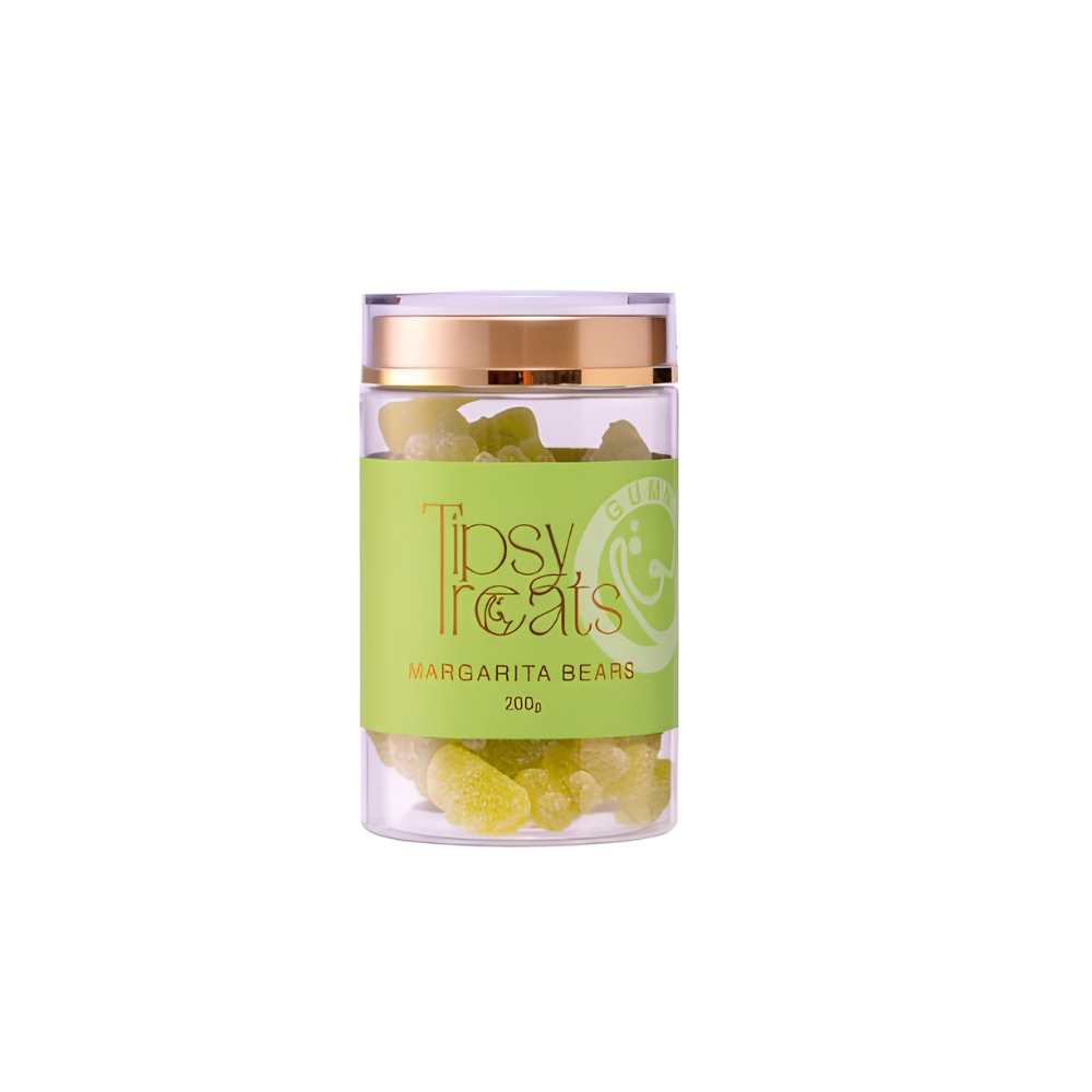 Tipsy Treats Margarita Bears Jar Gummies 200g