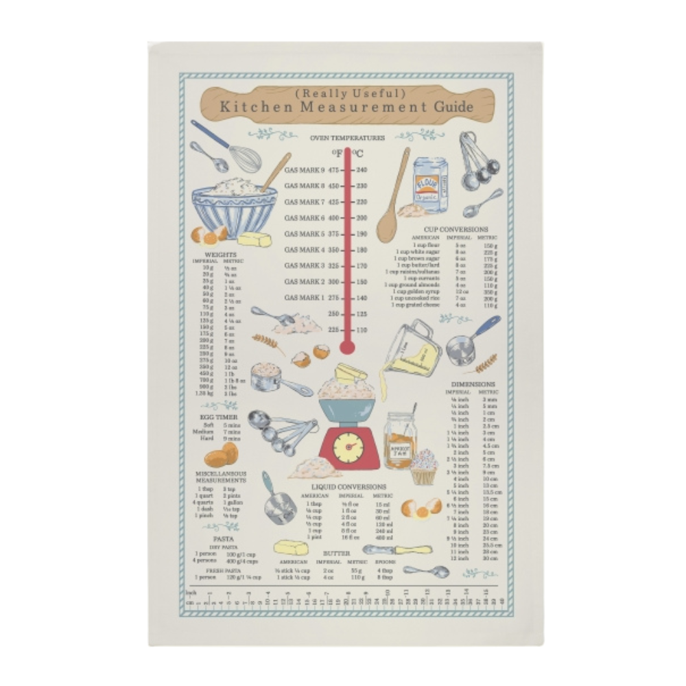 Ulster Weavers Measurements Tea Towel